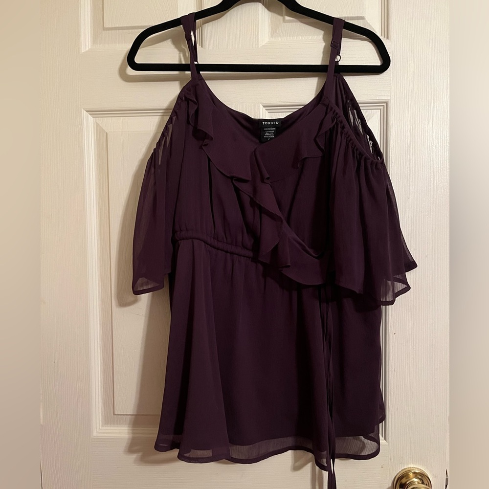 Torrid Purple Top Size 2